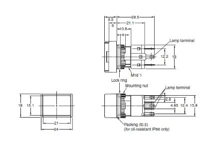 Ảnh của Công tắc nút nhấn Omron A165-JAA-2