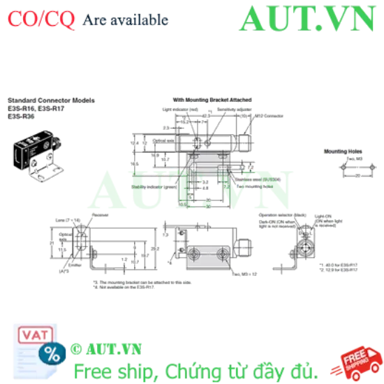 Ảnh của Cảm biến quang điện Omron E3S-R36