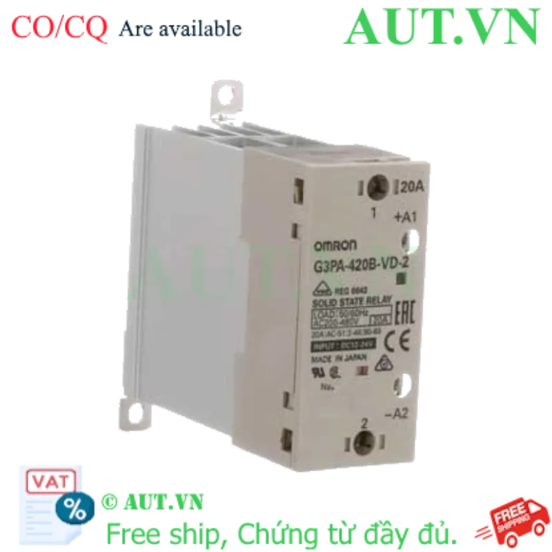 Ảnh của Relay bán dẫn Omron G3PA-420B-VD-2 DC12-24