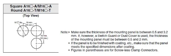 Ảnh của Công tắc nút nhấn Omron A165L-ARA-T1-2S