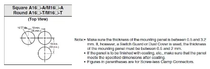 Ảnh của Công tắc nút nhấn Omron A165L-AWA-12D-1