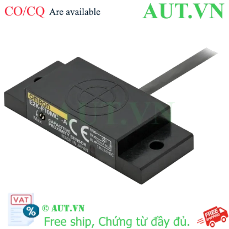 Ảnh của Cảm biến điện dung Omron E2K-F10MC1-A 2M - NPN NO, 10mm, Thân vuông ABS