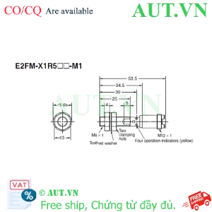 Ảnh của Cảm biến tiệm cận Omron E2FM-X1R5B1-M1