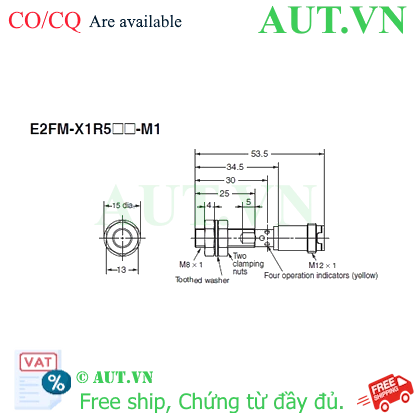 Ảnh của Cảm biến tiệm cận Omron E2FM-X1R5B1-M1