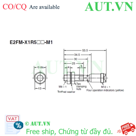 Ảnh của Cảm biến tiệm cận Omron E2FM-X1R5C1-M1