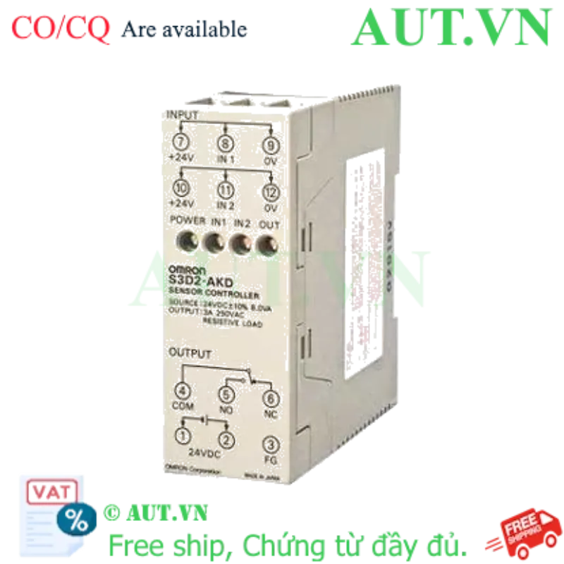 Ảnh của Bộ Điều Khiển Cảm Biến Omron S3D2-AKD | Logic AND/OR, NPN 24VDC, Phản Hồi 2ms