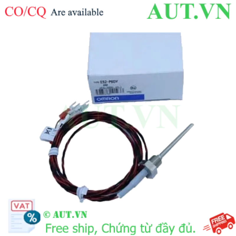 Ảnh của Cảm biến nhiệt độ Omron E52-P6DY 2M | RTD Pt100, Vỏ SUS304, Chính Xác Cao