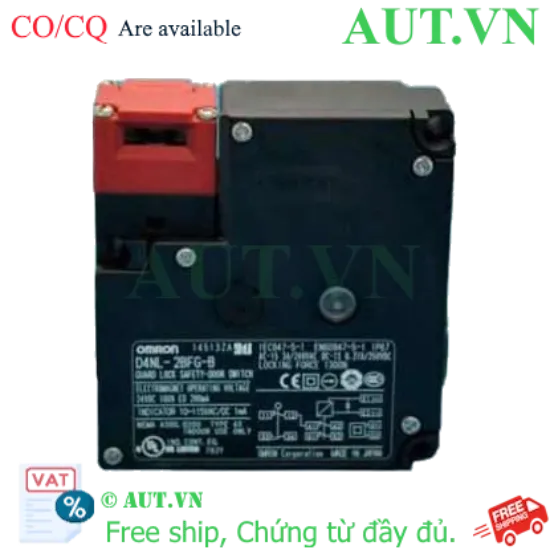 Ảnh của Khóa Cửa An Toàn Omron D4NL-2BFG-B - 24VDC, Chống Nước IP67, Lực Giữ 1300N