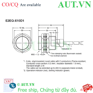 Ảnh của Cảm biến tiệm cận Omron E2EQ-X10D1 5M