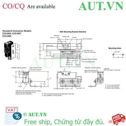 Ảnh của Cảm biến quang điện Omron E3S-R86
