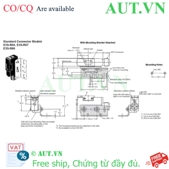 Ảnh của Cảm biến quang điện Omron E3S-R86