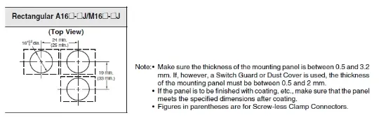 Ảnh của Công tắc nút nhấn Omron A16L-JYM-24D-1