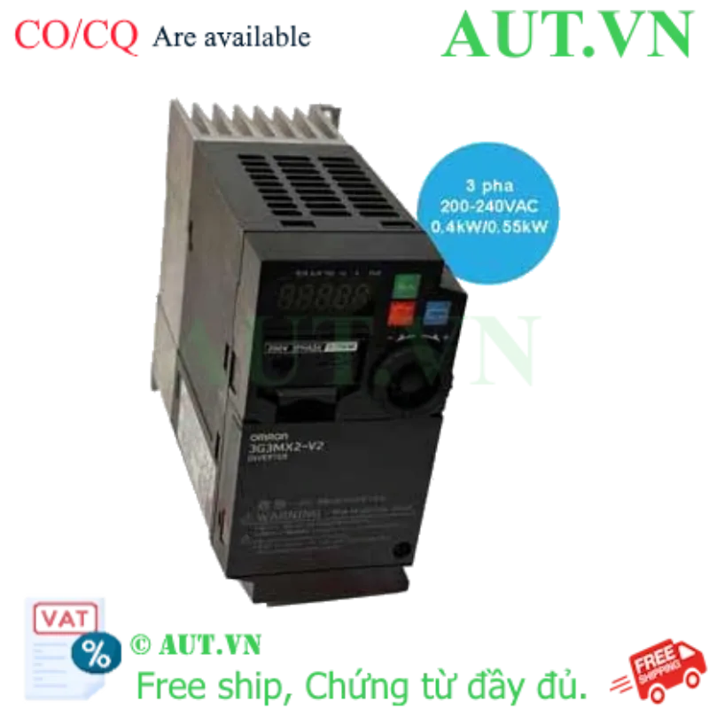 Ảnh của Biến tần Omron 3G3MX2-A2004-V2 | 3 Pha 200-240V, 0.4kW, Điều khiển Vector chính xác