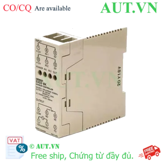 Ảnh của Bộ Điều Khiển Cảm Biến Omron S3D2-BK: Chuyển NPN sang SPDT, Bảo Vệ Ngắn Mạch, Chức Năng Flip-Flop - AUT VN