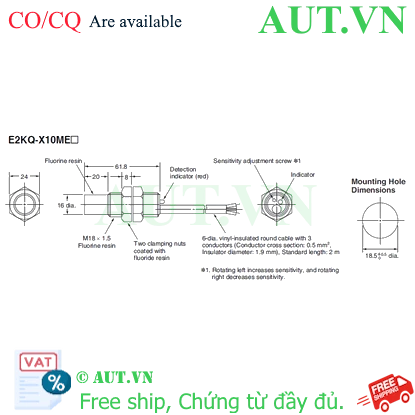 Ảnh của Cảm biến tiệm cận Omron E2KQ-X10ME1 5M