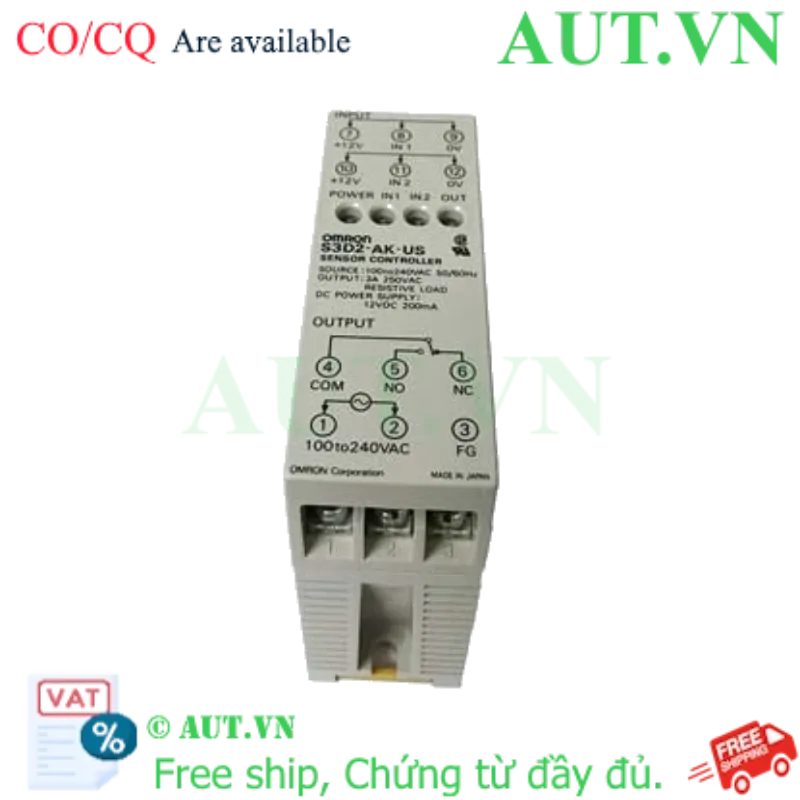 Ảnh của Bộ Điều Khiển Cảm Biến Omron S3D2-AK-US | Logic AND/OR, Relay SPDT, Nguồn 12VDC - AUT VN
