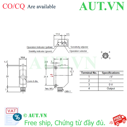 Ảnh của Cảm biến quang điện Omron E3ZM-B66T-C