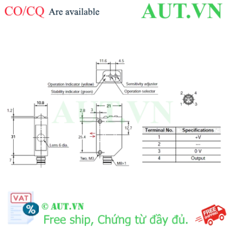 Ảnh của Cảm biến quang điện Omron E3ZM-B66T-C
