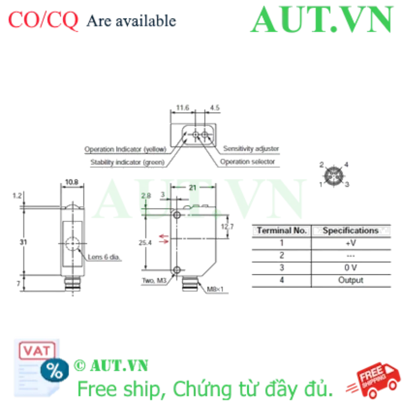Ảnh của Cảm biến quang điện Omron E3ZM-B86T-C