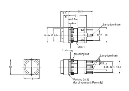 Ảnh của Công tắc nút nhấn Omron A16-TYM-2