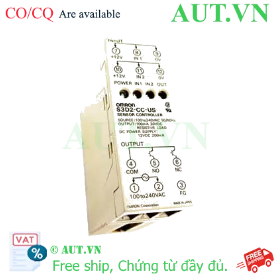 Ảnh của Omron S3D2-CC-US - Bộ Điều Khiển Cảm Biến NPN, Timer Thông Minh, Nguồn 100-240VAC Chính Hãng AUT VN
