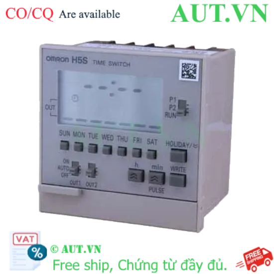 Ảnh của Timer Omron H5S-WB2 - Bộ Định Thời 2 Kênh Lập Trình Tuần, Chịu Tải 15A, Pin Dự Phòng 5 Năm | AUT VN