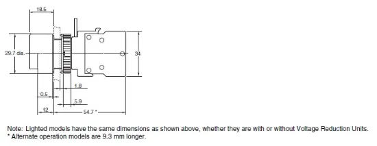 Ảnh của Công tắc nút nhấn Omron A22-HY-10M