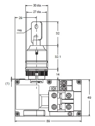 Ảnh của Khóa cửa an toàn Omron A22LK-2RLA-22-K01-SJ