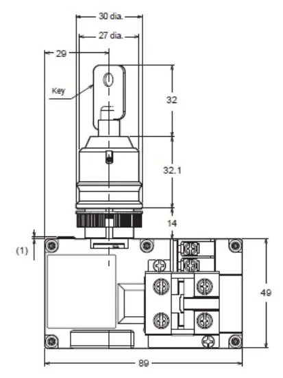 Ảnh của Khóa cửa an toàn Omron A22LK-2RLA-22-K01-SJ