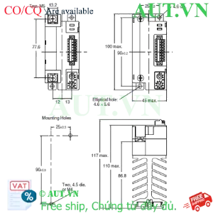 Ảnh của Relay Bán Dẫn Omron G3PF-225B-CTB DC24 | 25A, 1 Pha, Zero-Cross - AUT VN