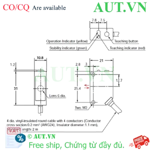 Ảnh của Cảm biến quang điện Omron E3ZM-B81-C 2M