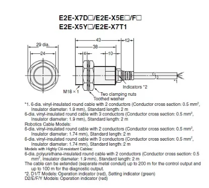 Ảnh của Cảm biến tiệm cận Omron E2E-X7D1S 2M