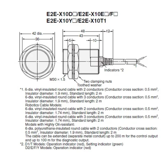 Ảnh của Cảm biến tiệm cận Omron E2E-X10D15S 2M