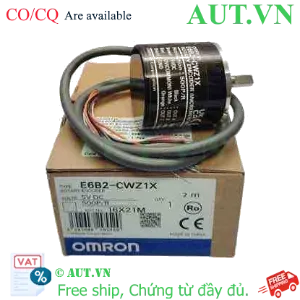 Ảnh của Encoder Omron E6B2-CWZ1X 500P/R - 5VDC, Ngõ ra Line-Driver, Cáp 2M Chính Hãng AUT VN