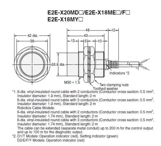 Ảnh của Cảm biến tiệm cận Omron E2E-X20MD1S 2M