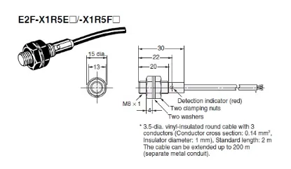 Ảnh của Cảm biến tiệm cận Omron E2F-X1R5F1 2M