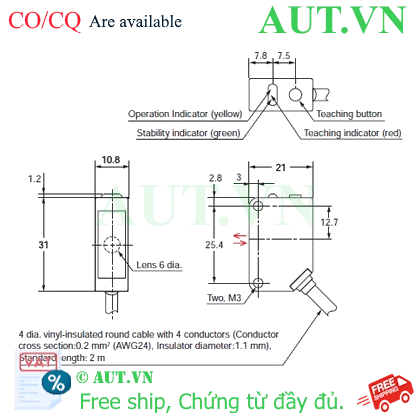 Ảnh của Cảm biến quang điện Omron E3ZM-B81-C 5M