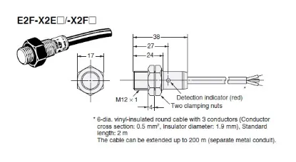 Ảnh của Cảm biến tiệm cận Omron E2F-X2F1 2M