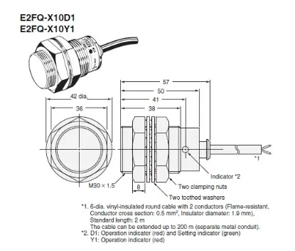 Ảnh của Cảm biến tiệm cận Omron E2FQ-X10D1 5M