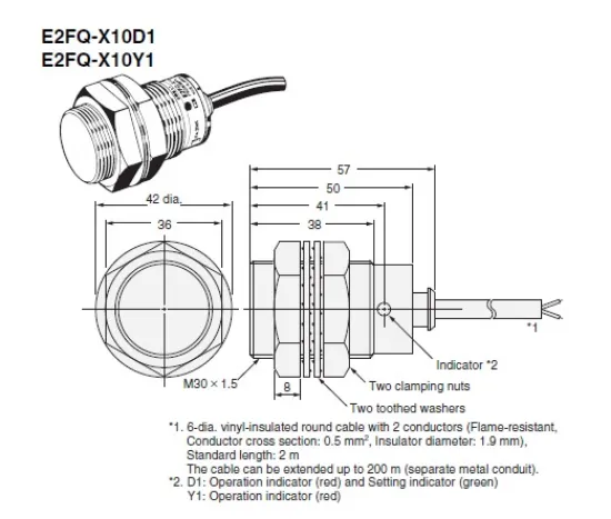 Ảnh của Cảm biến tiệm cận Omron E2FQ-X10D1 5M