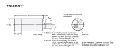 Ảnh của Cảm biến tiệm cận Omron E2K-C25MF1 5M