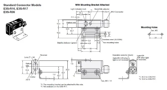 Ảnh của Cảm biến quang điện Omron E3S-R36