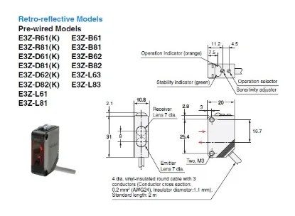 Ảnh của Cảm biến quang điện Omron E3Z-L83 2M