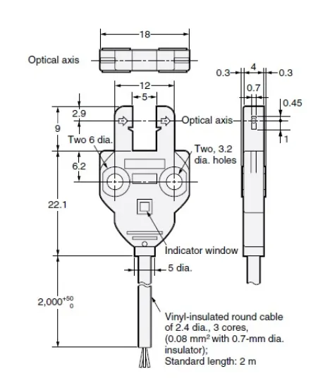 Ảnh của Cảm biến quang điện siêu nhỏ Omron EE-SX870R 2M