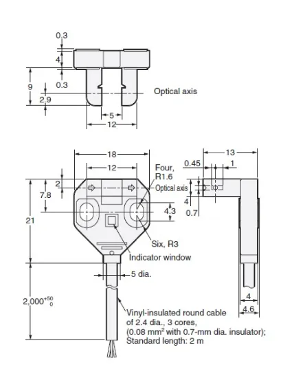 Ảnh của Cảm biến quang điện siêu nhỏ Omron EE-SX871R 2M