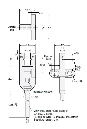 Ảnh của Cảm biến quang điện siêu nhỏ Omron EE-SX872R 2M
