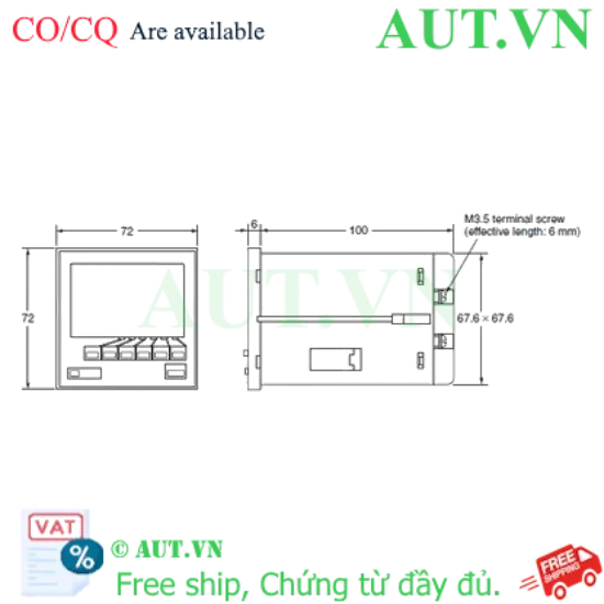 Ảnh của Bộ đếm Omron H7BX-AD1 Chính Hãng | 6 Số, Tốc độ 5kHz, Nguồn 24VAC/VDC