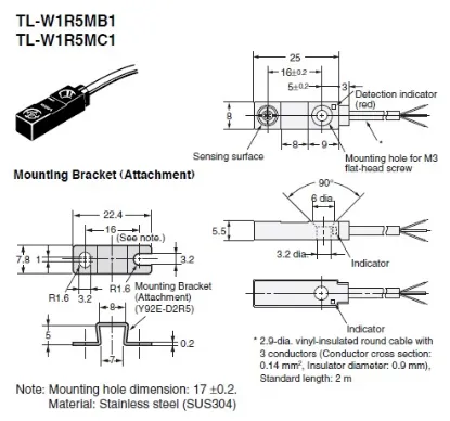 Ảnh của Cảm biến tiệm cận Omron TL-W1R5MB1 2M