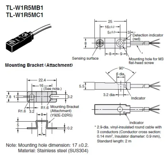 Ảnh của Cảm biến tiệm cận Omron TL-W1R5MB1 2M