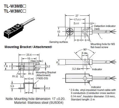 Ảnh của Cảm biến tiệm cận Omron TL-W3MB2 2M